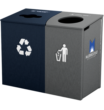 Terra Charcoal Recycled Plastic Bins